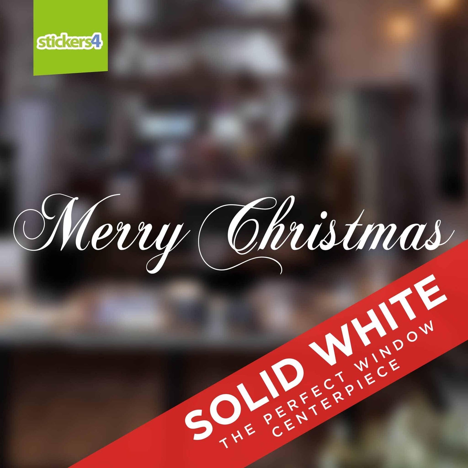 Large (1.25m) Merry Christmas - Traditional Window Sticker Christmas Window Display