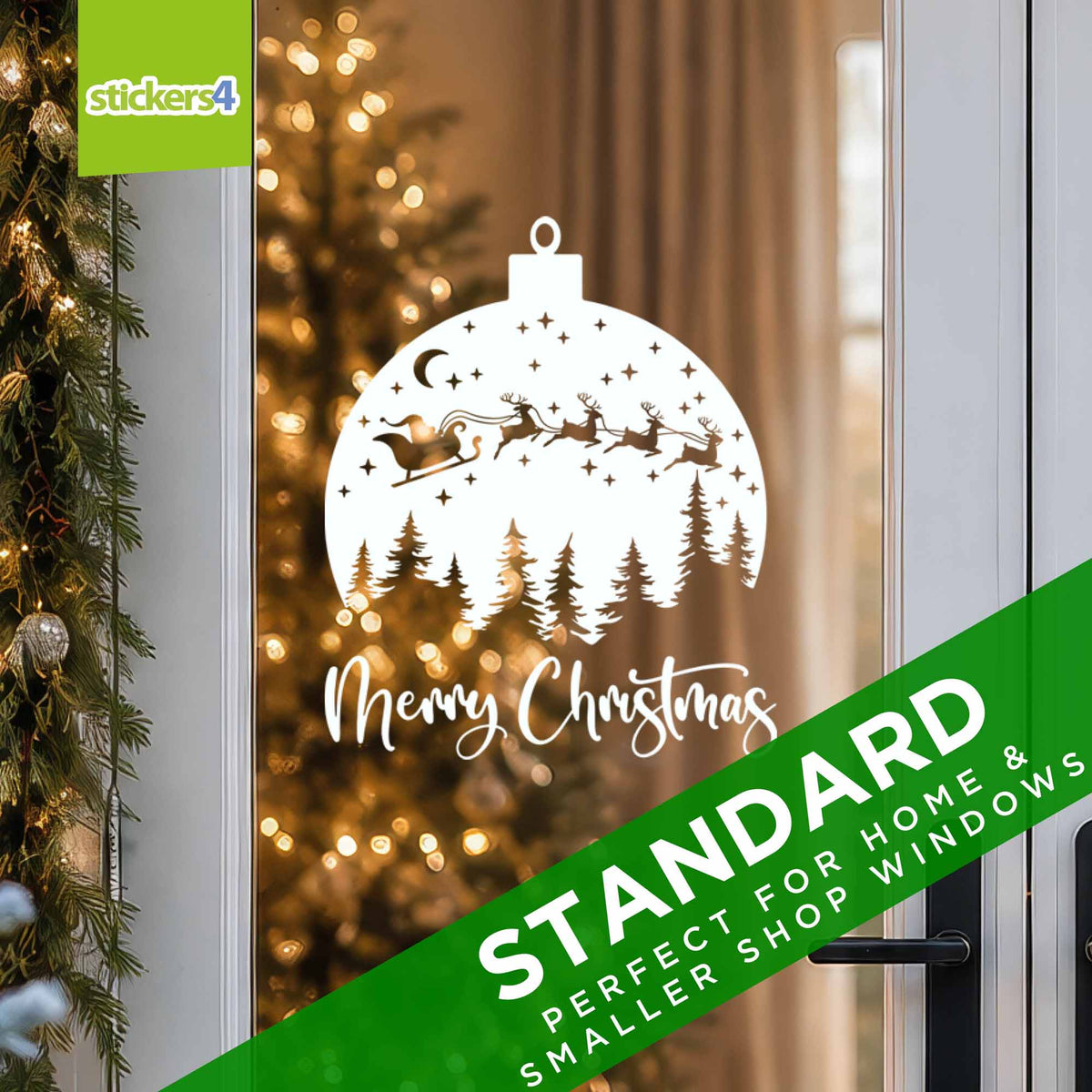 Merry Christmas Sleigh Bauble