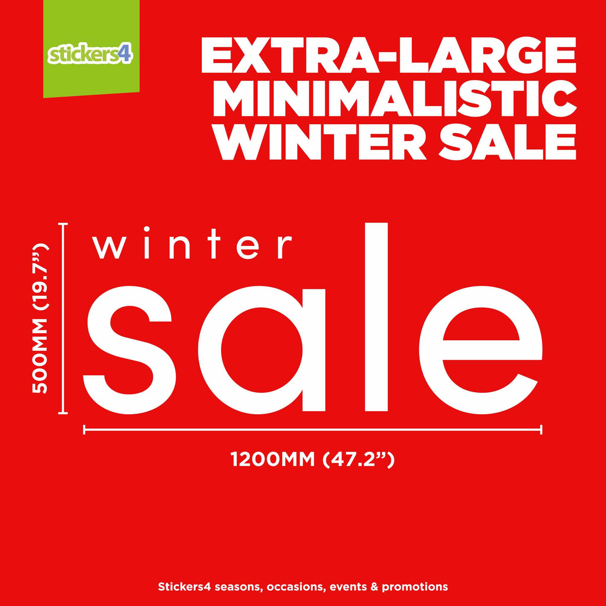 Minimalistic Seasonal Sale Window Sticker