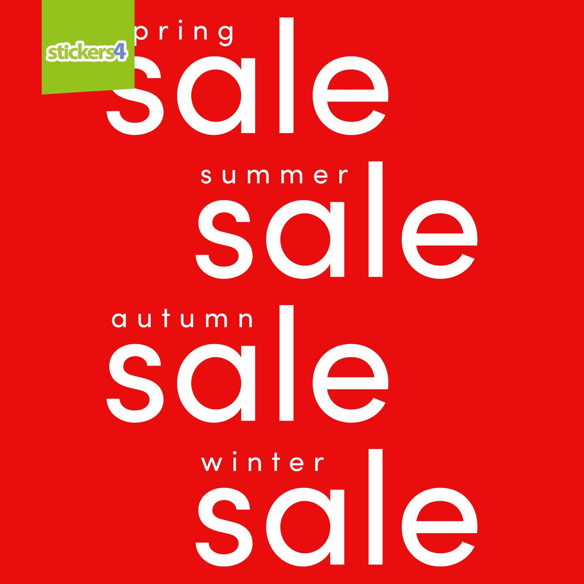 Minimalistic Seasonal Sale Window Sticker