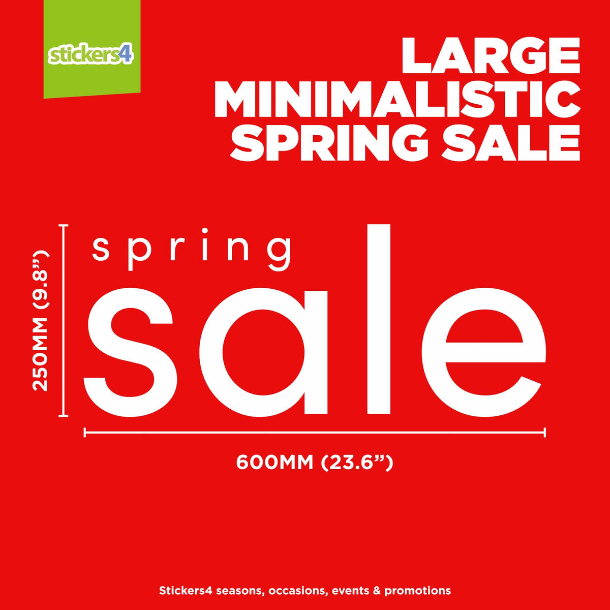 Minimalistic Seasonal Sale Window Sticker