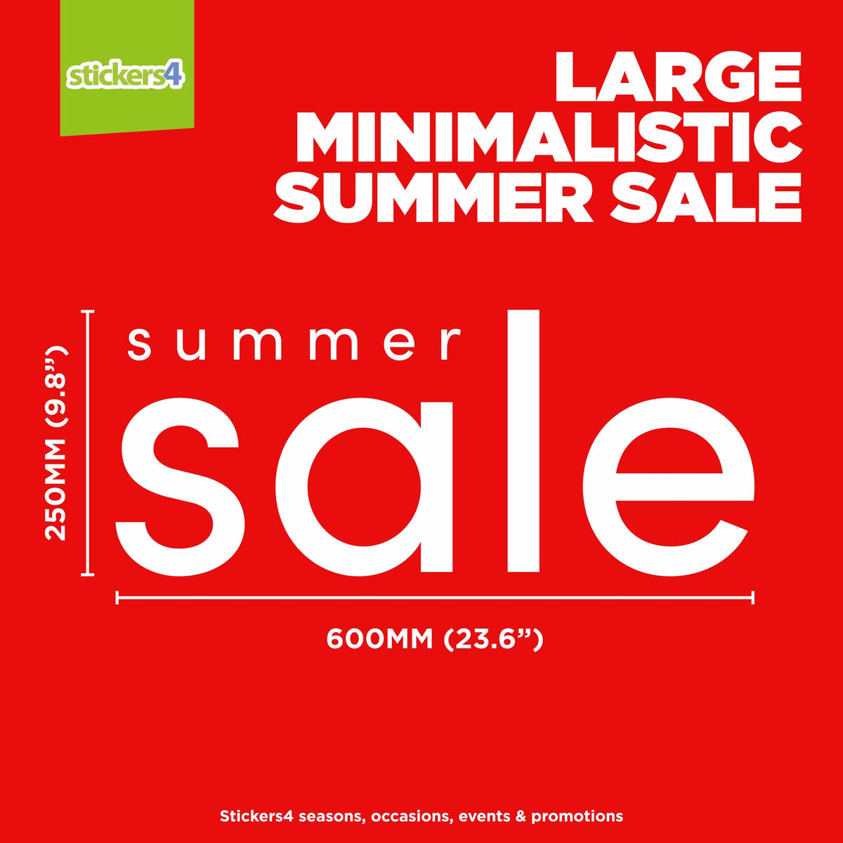 Minimalistic Seasonal Sale Window Sticker