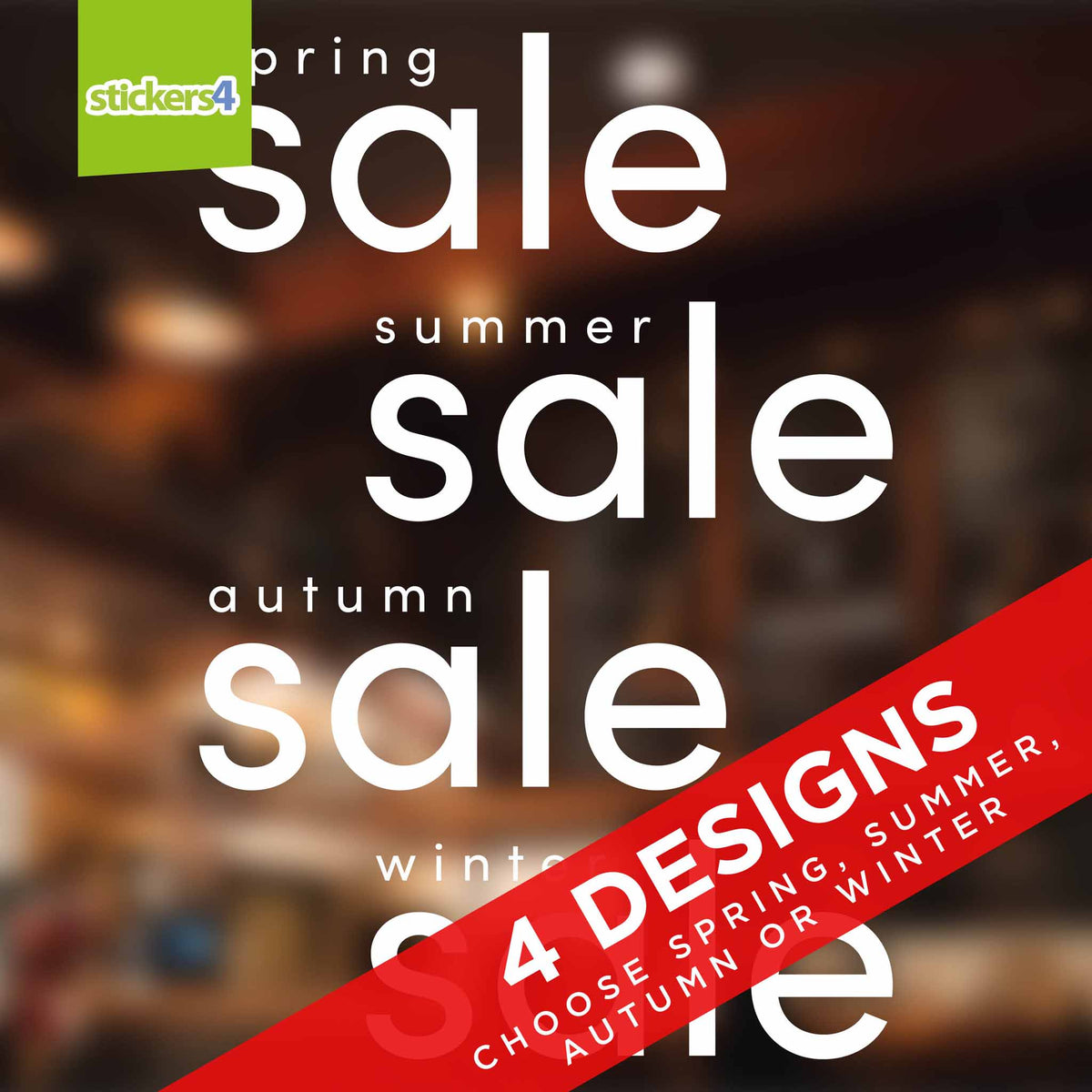 Minimalistic Seasonal Sale Window Sticker