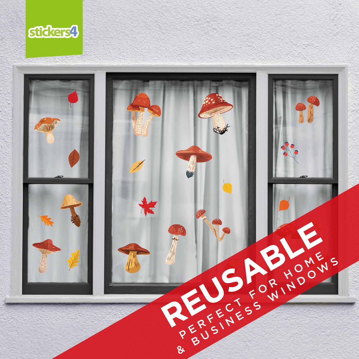 Mixed Mushroom Pack Window Stickers