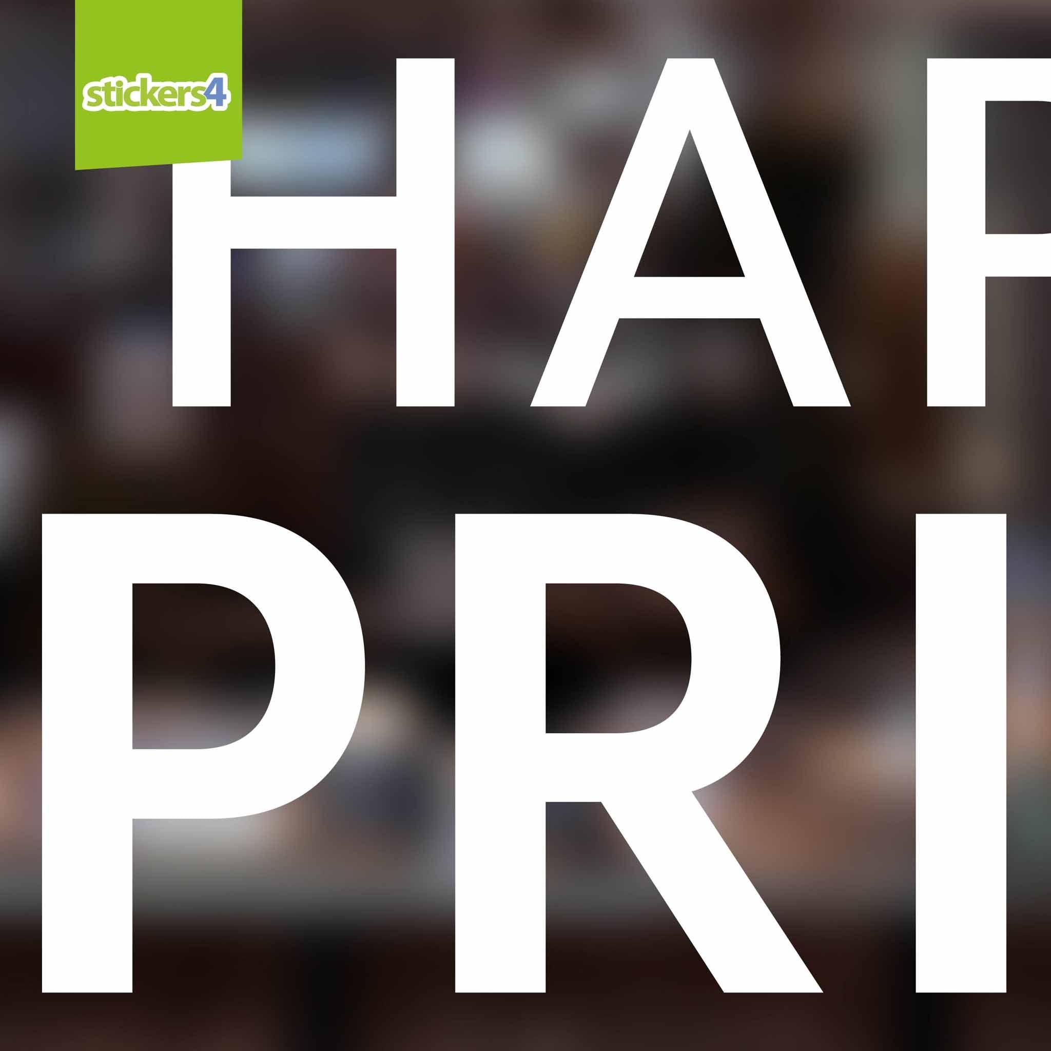 Happy Pride Text Window Sticker | Pride Window Display