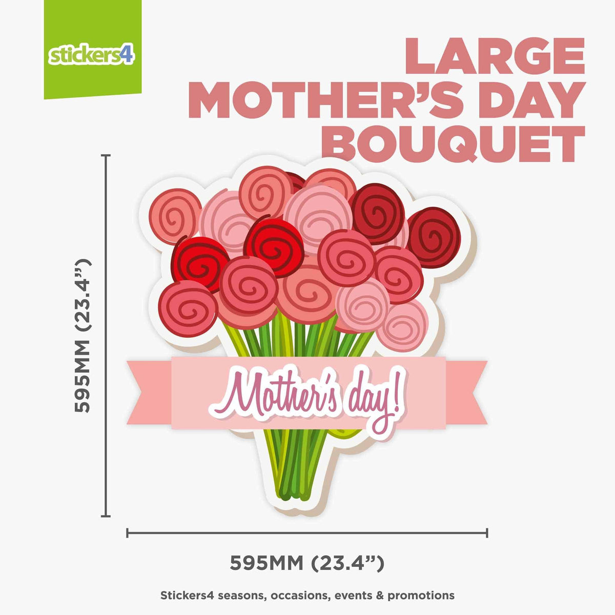 Mother&#39;s Day Bouquet Window Cling