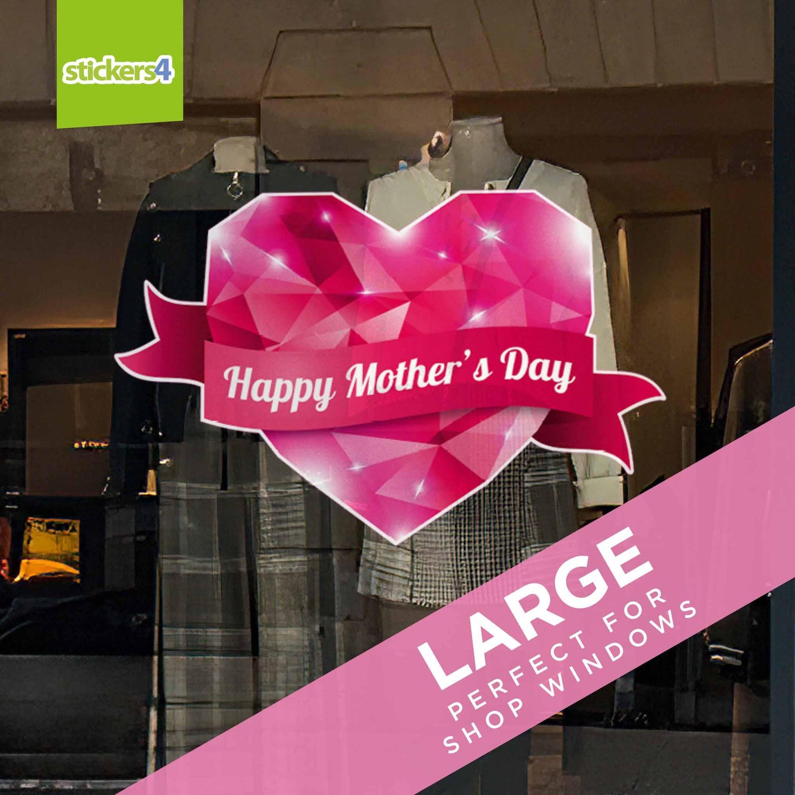 Happy Mother's Day Diamond Heart Mother's Day Display