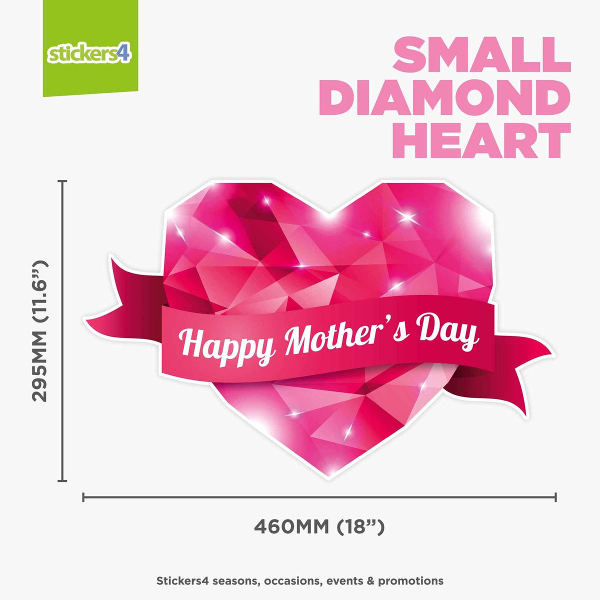 Happy Mother&#39;s Day Diamond Heart
