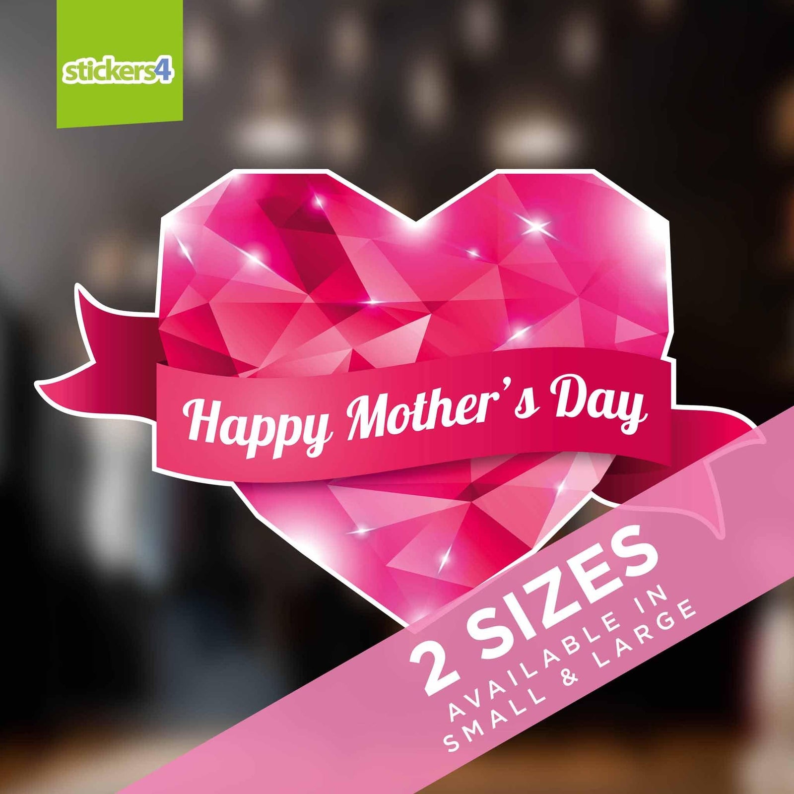 Happy Mother's Day Diamond Heart Mother's Day Display