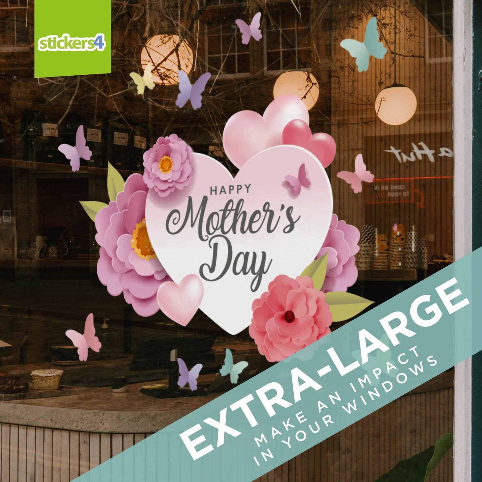 Mother's Day Pastel Hearts & Flowers Mother's Day Display