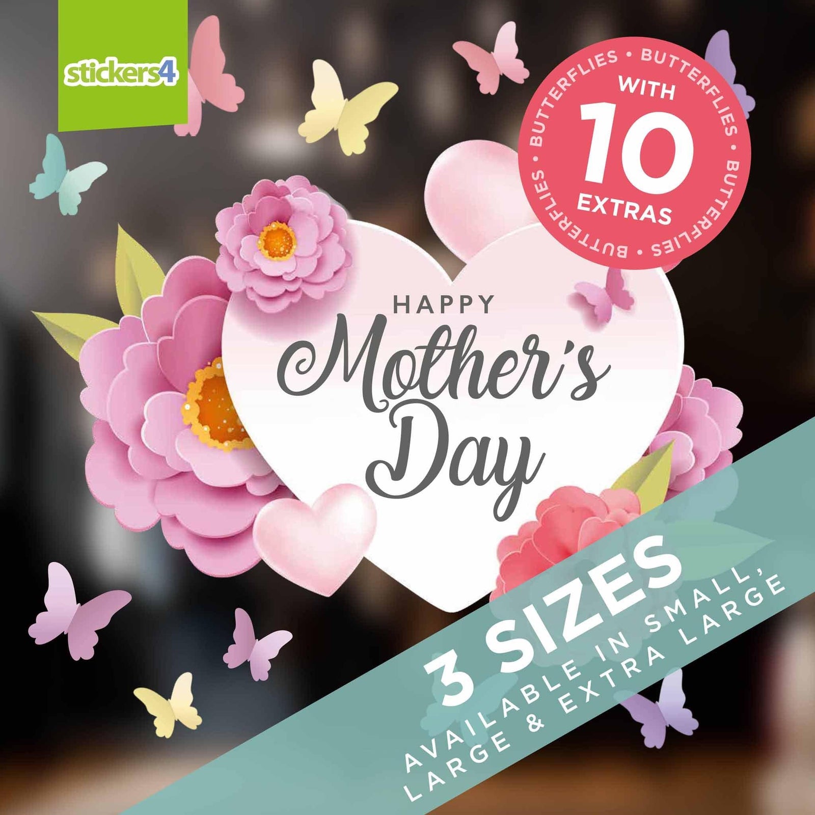 Mother's Day Pastel Hearts & Flowers Mother's Day Display