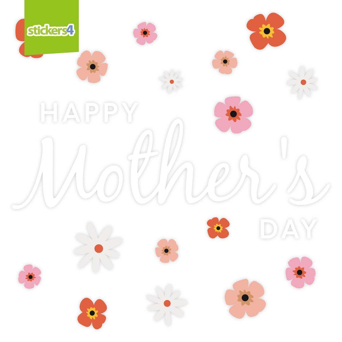 Mother&#39;s Day with Ditsy Flower Window Stickers