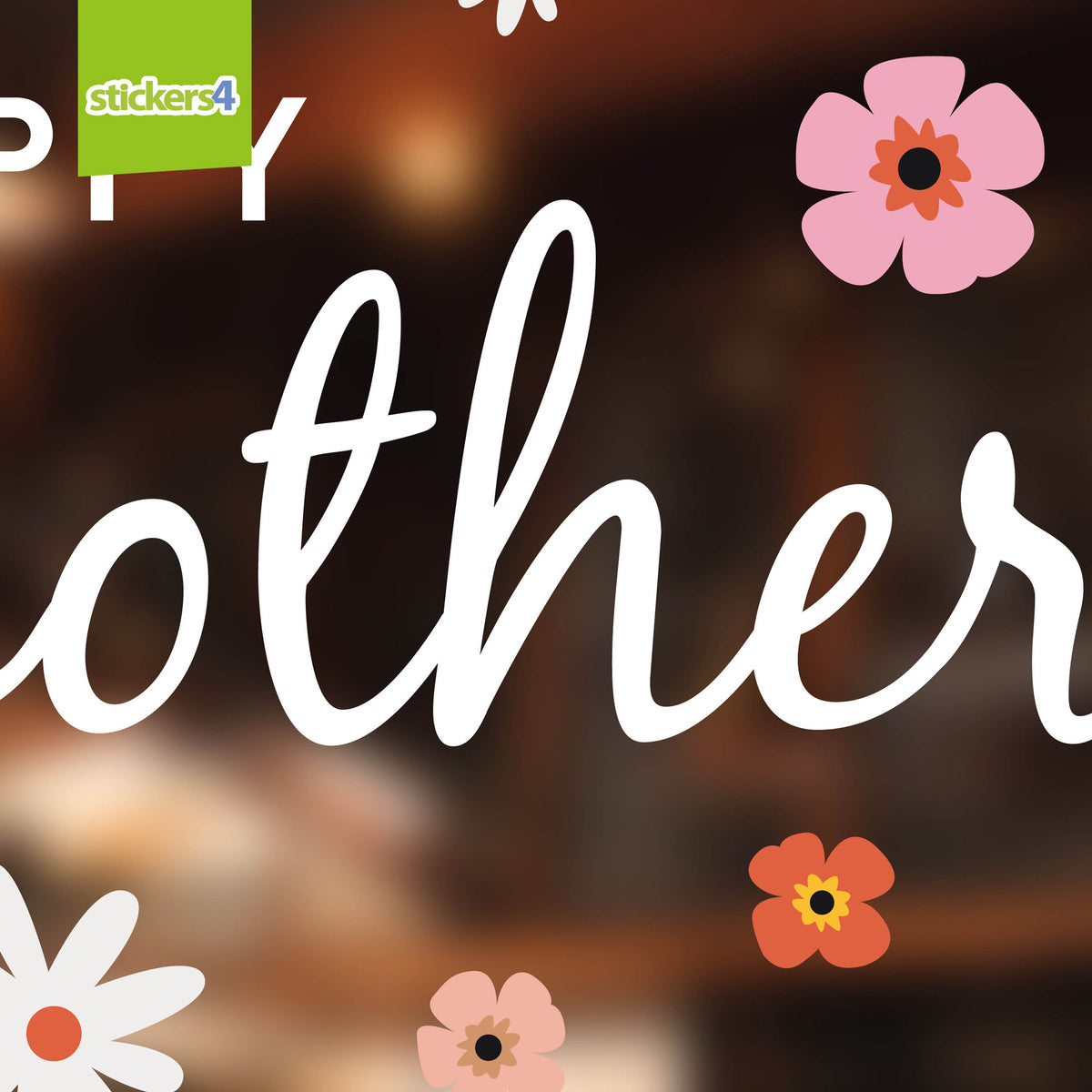 Mother&#39;s Day with Ditsy Flower Window Stickers