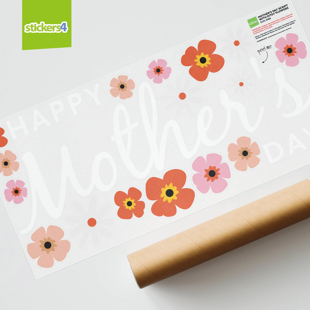 Mother&#39;s Day with Ditsy Flower Window Stickers