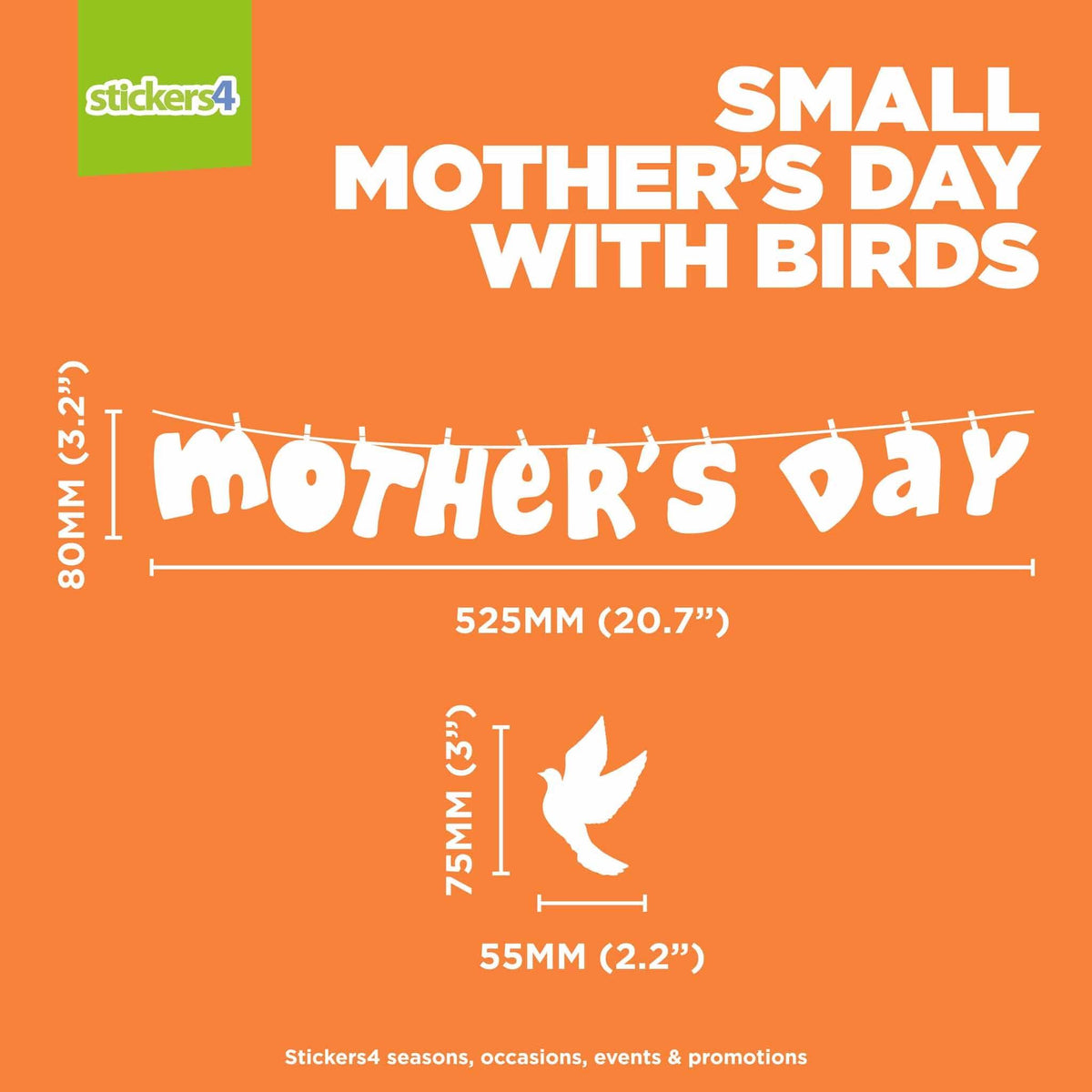 Mother&#39;s Day Window Sticker with Birds