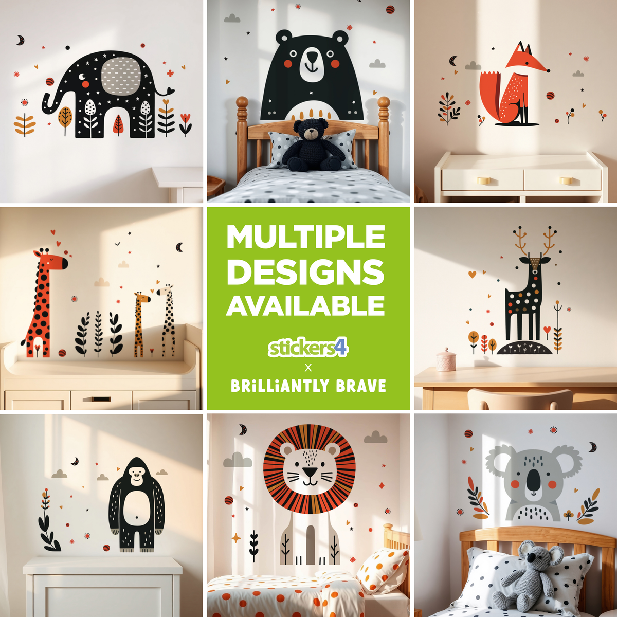 Brilliantly Brave Gorilla Wall Sticker