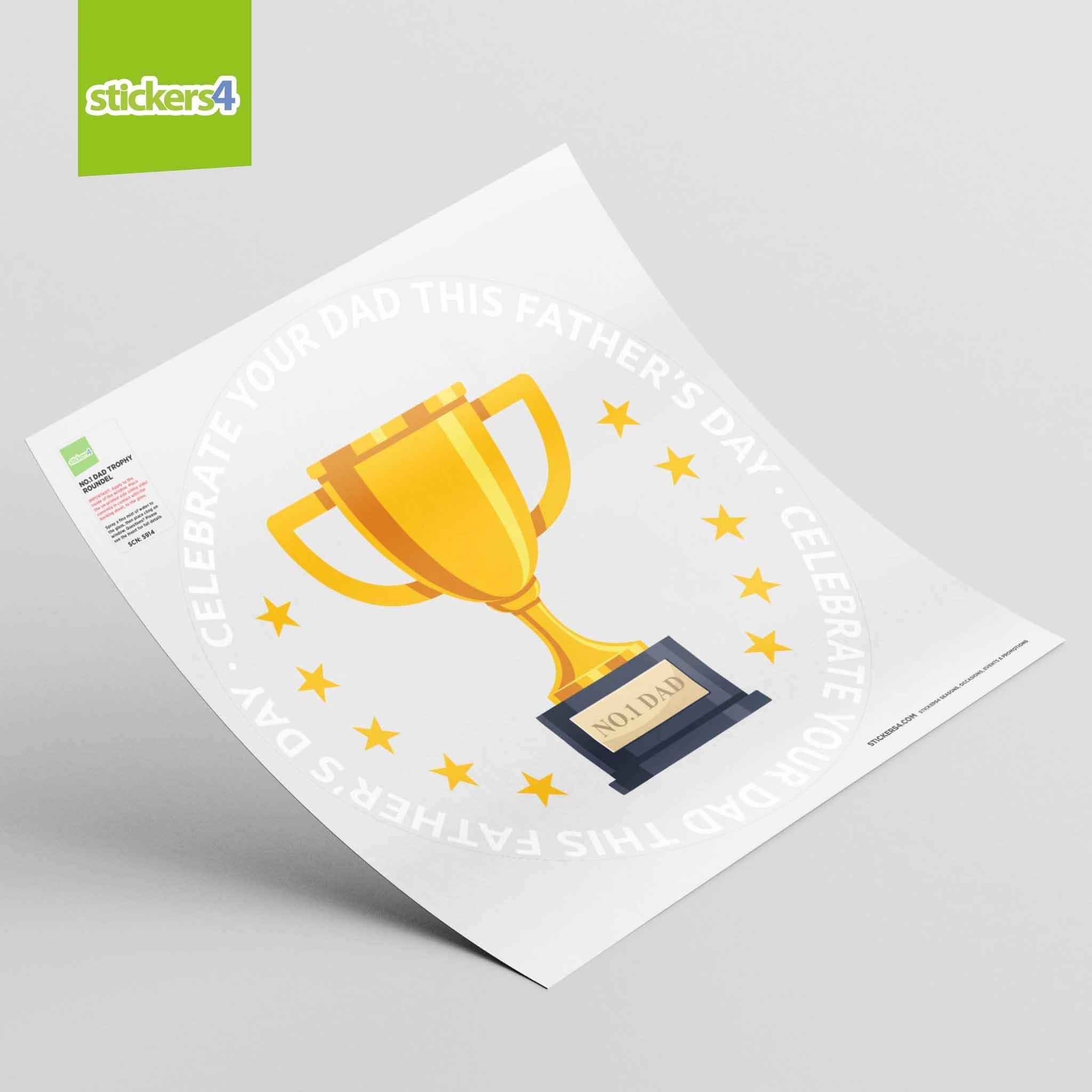 Number 1 Window Sticker No.1 Dad Trophy Roundel Window Sticker | Father's Day | Stickers4