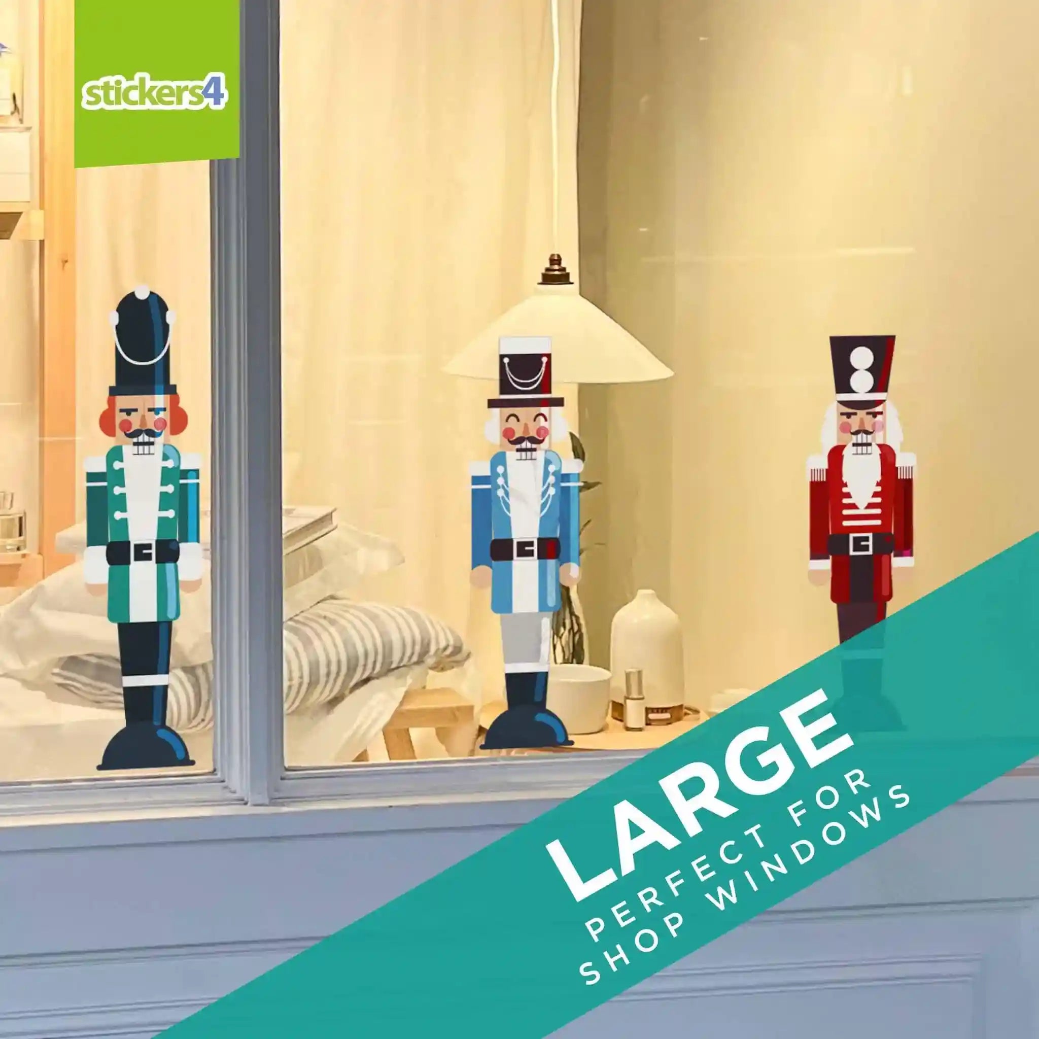 Nutcracker Soldiers Static Cling Window Sticker | Stickers4