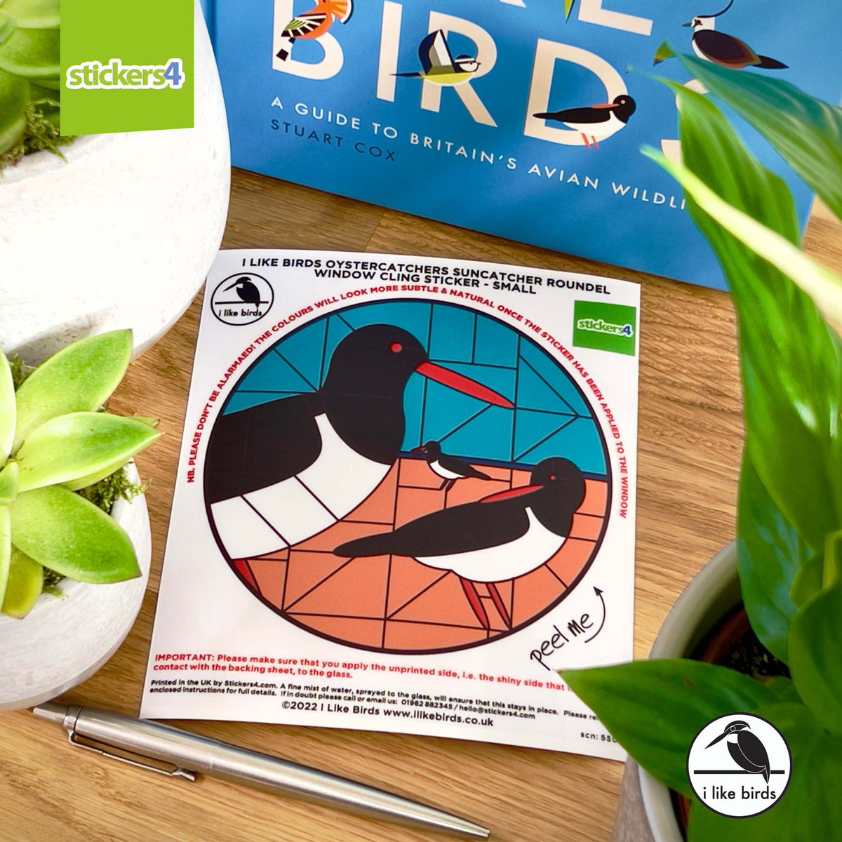 I Like Birds - Oystercatcher Suncatcher Window Sticker