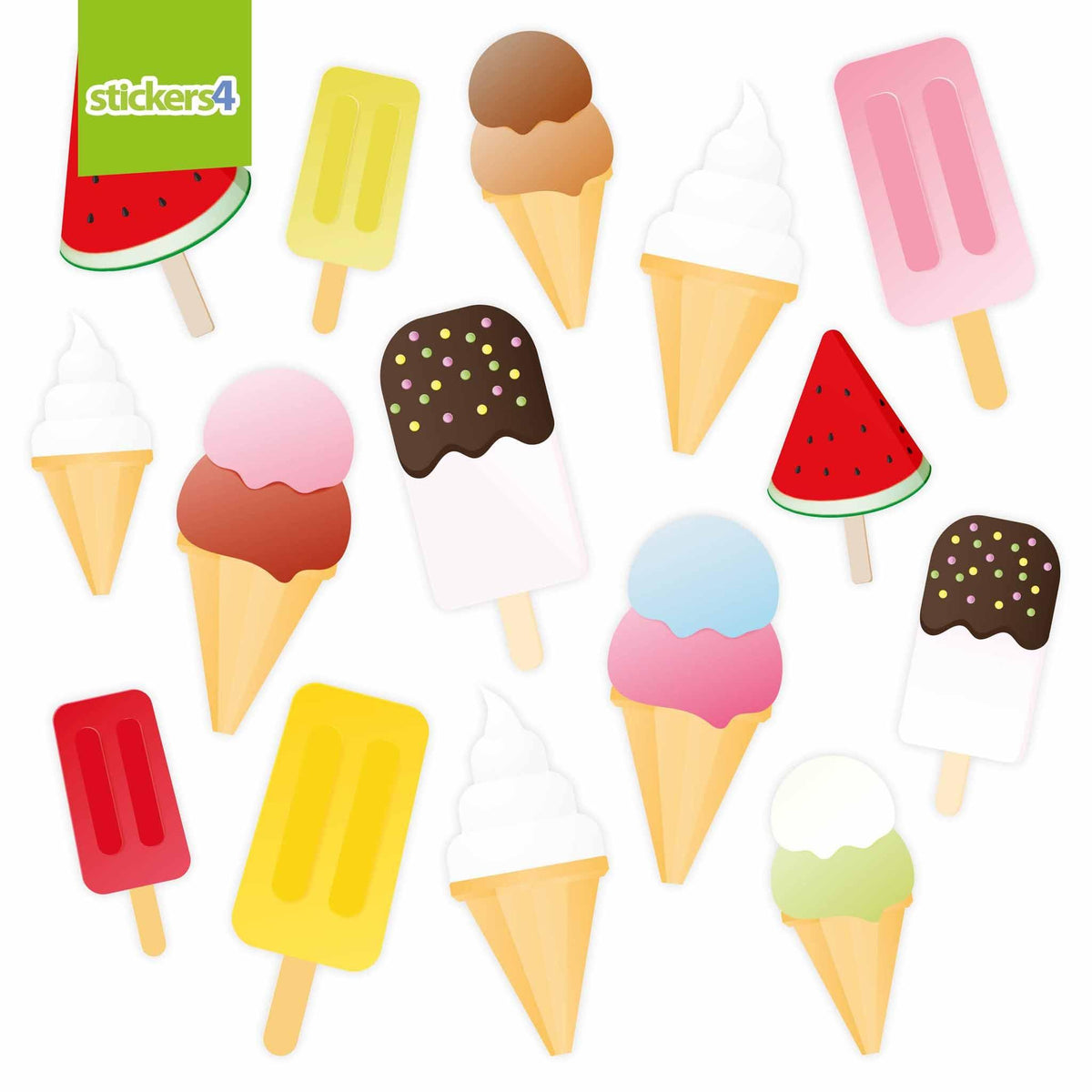 Pack of 15 Mixed Ice Lollies Summer Window Display