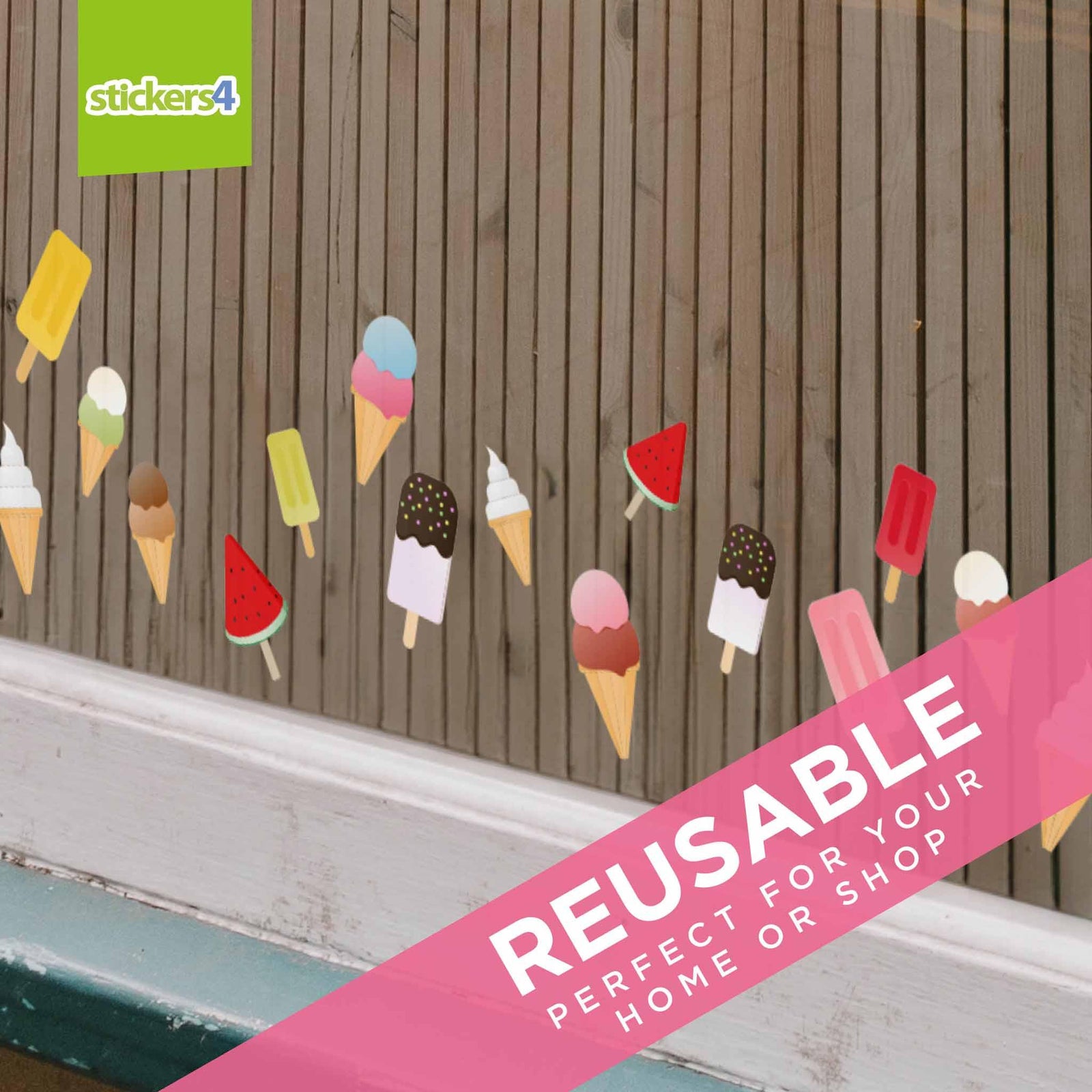 Pack of 15 Mixed Ice Lollies Summer Window Display