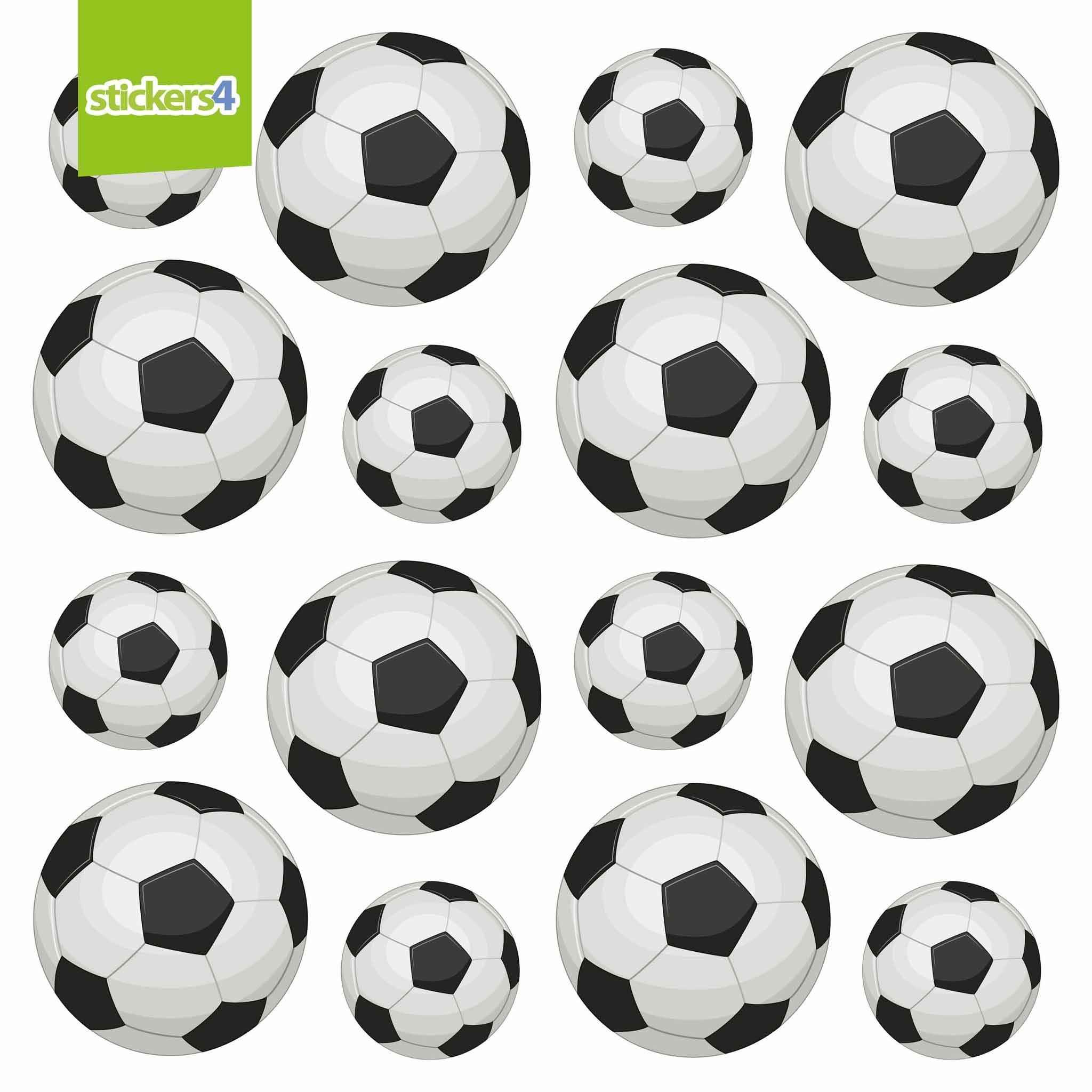 Football Stickers Color Pack of 16 Football Window Stickers | Sporting Events