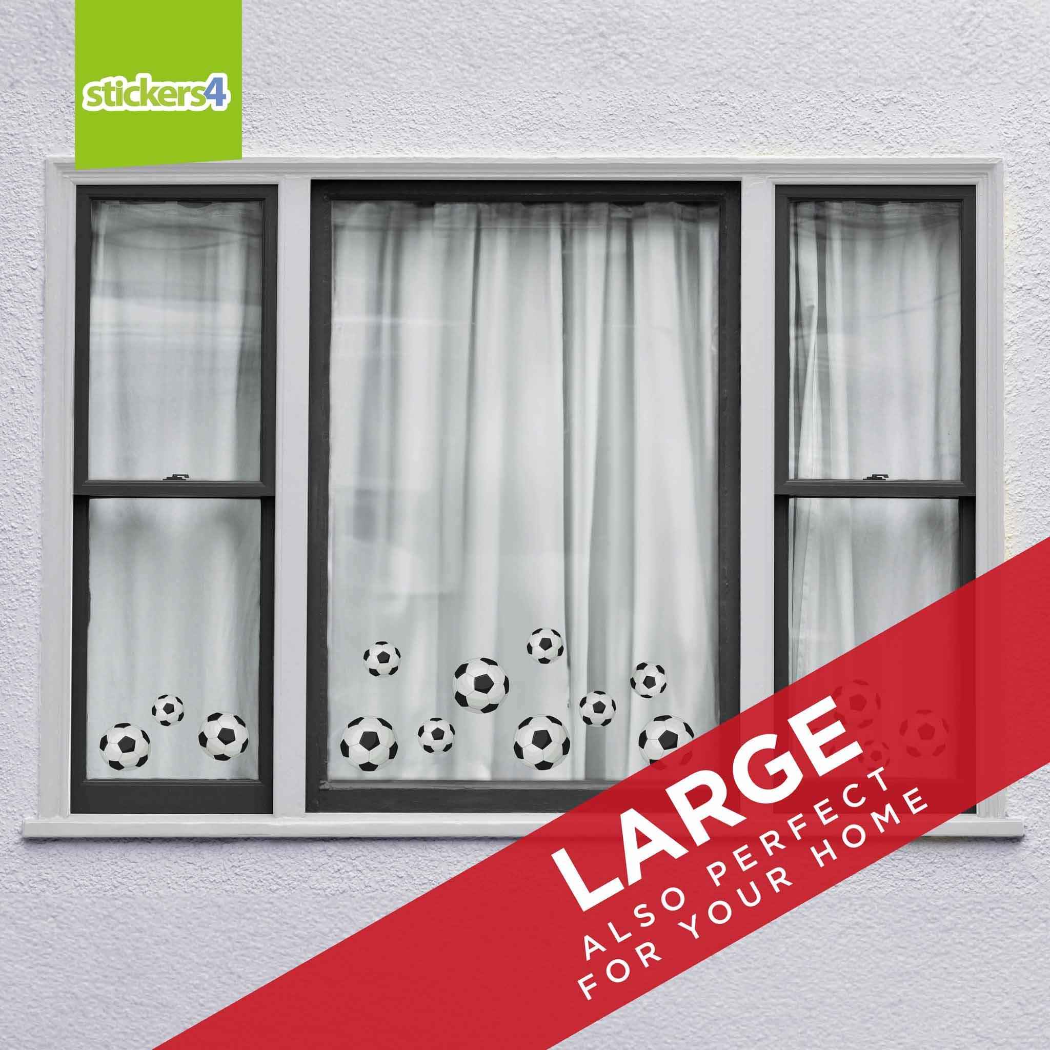 Fensport Window Sticker Pack of 16 Football Window Stickers | Sporting Events
