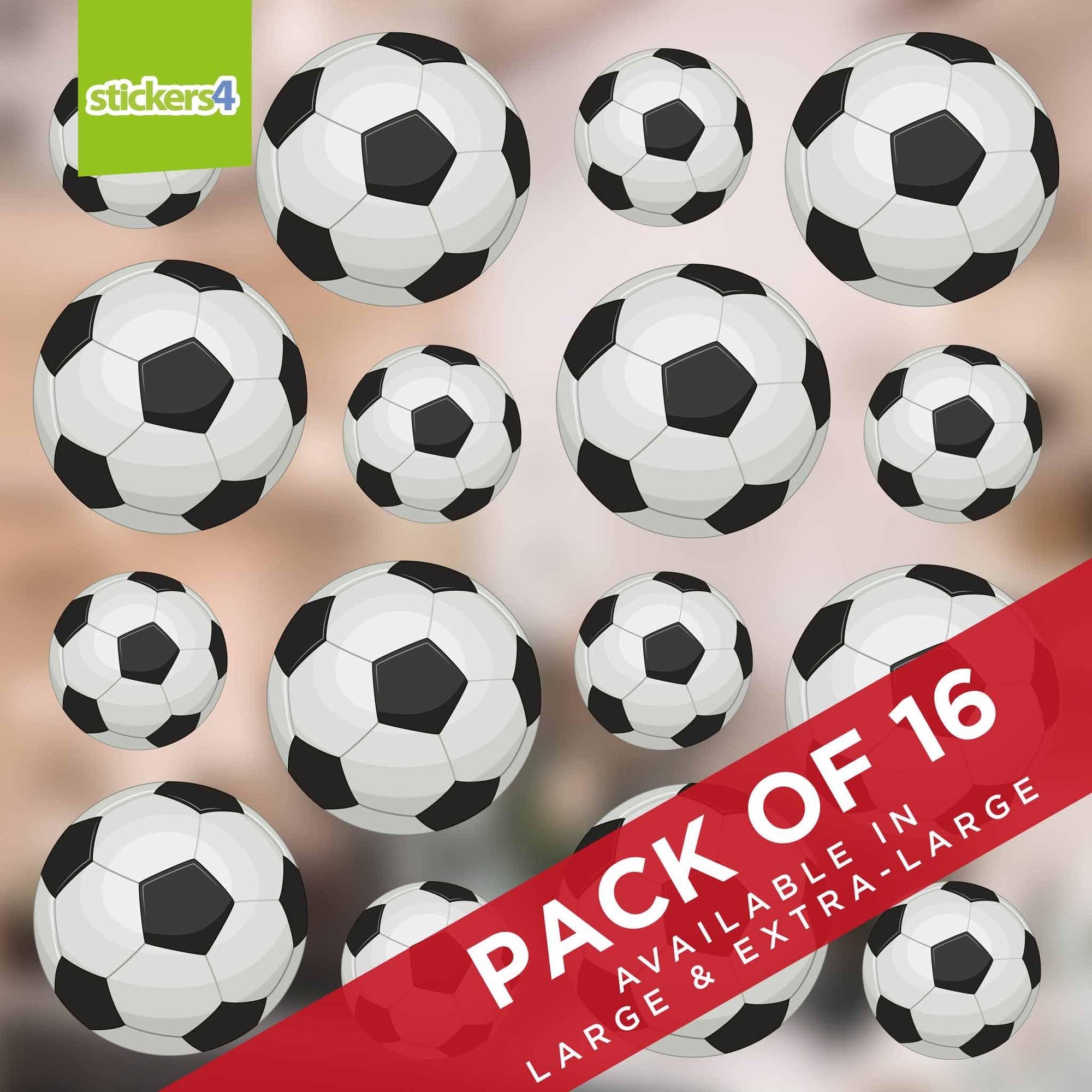 Pack of 16 Football Window Stickers Events