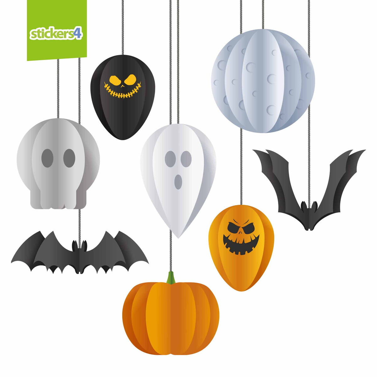 Paper-Style Hanging Halloween Decoration Window Sticker