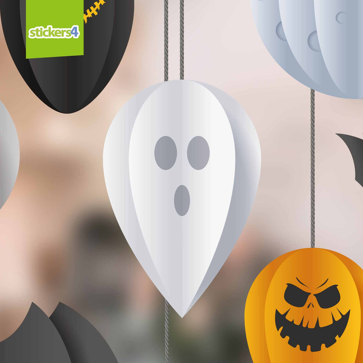 Paper-Style Hanging Halloween Decoration Window Sticker