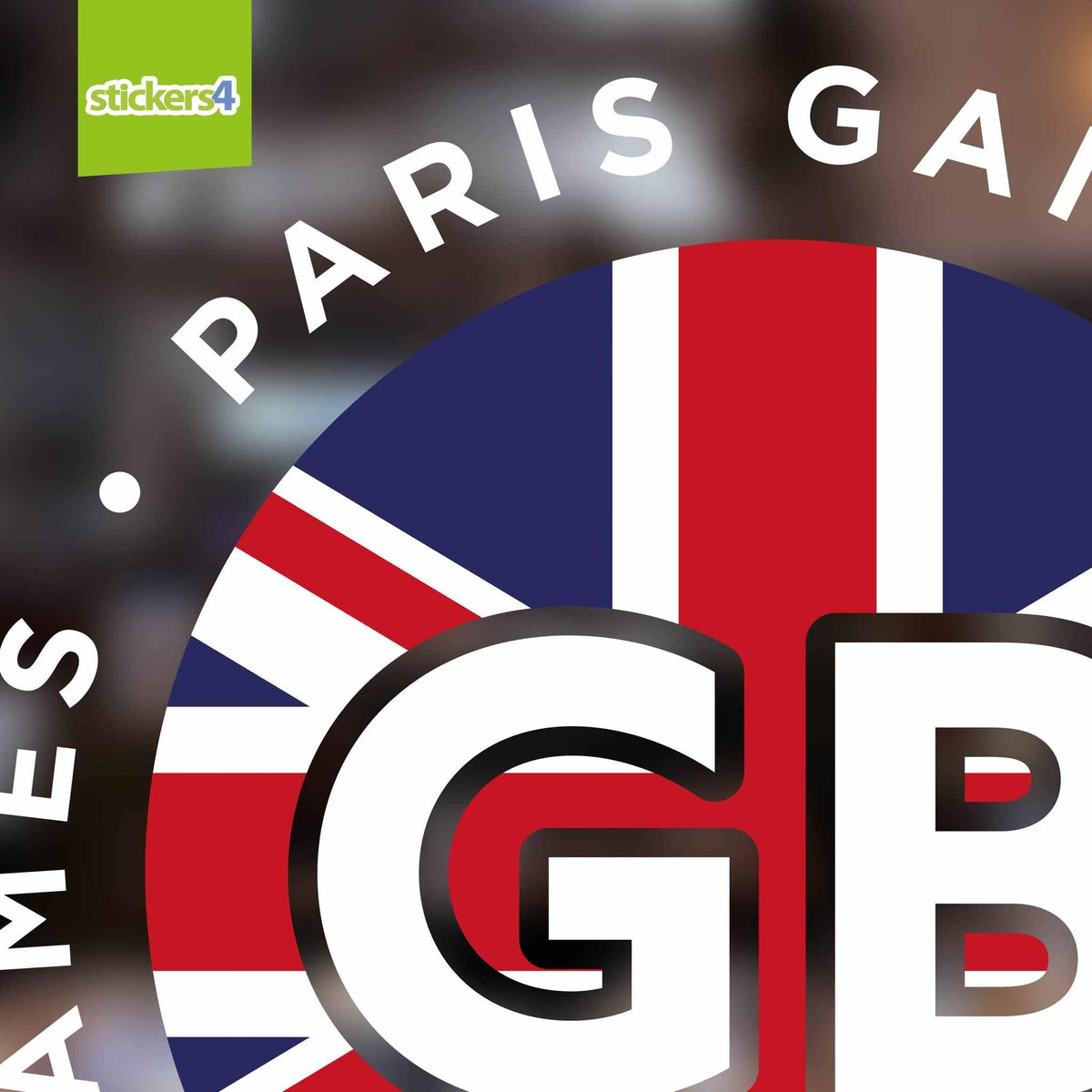 Paris Game GB Flag Roundel Window Sticker Events