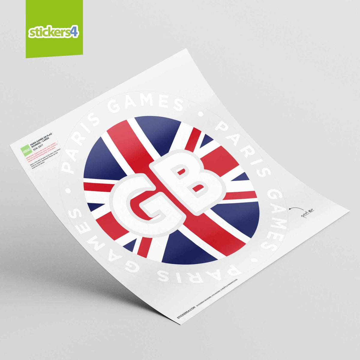 Paris Game GB Flag Roundel Window Sticker Events