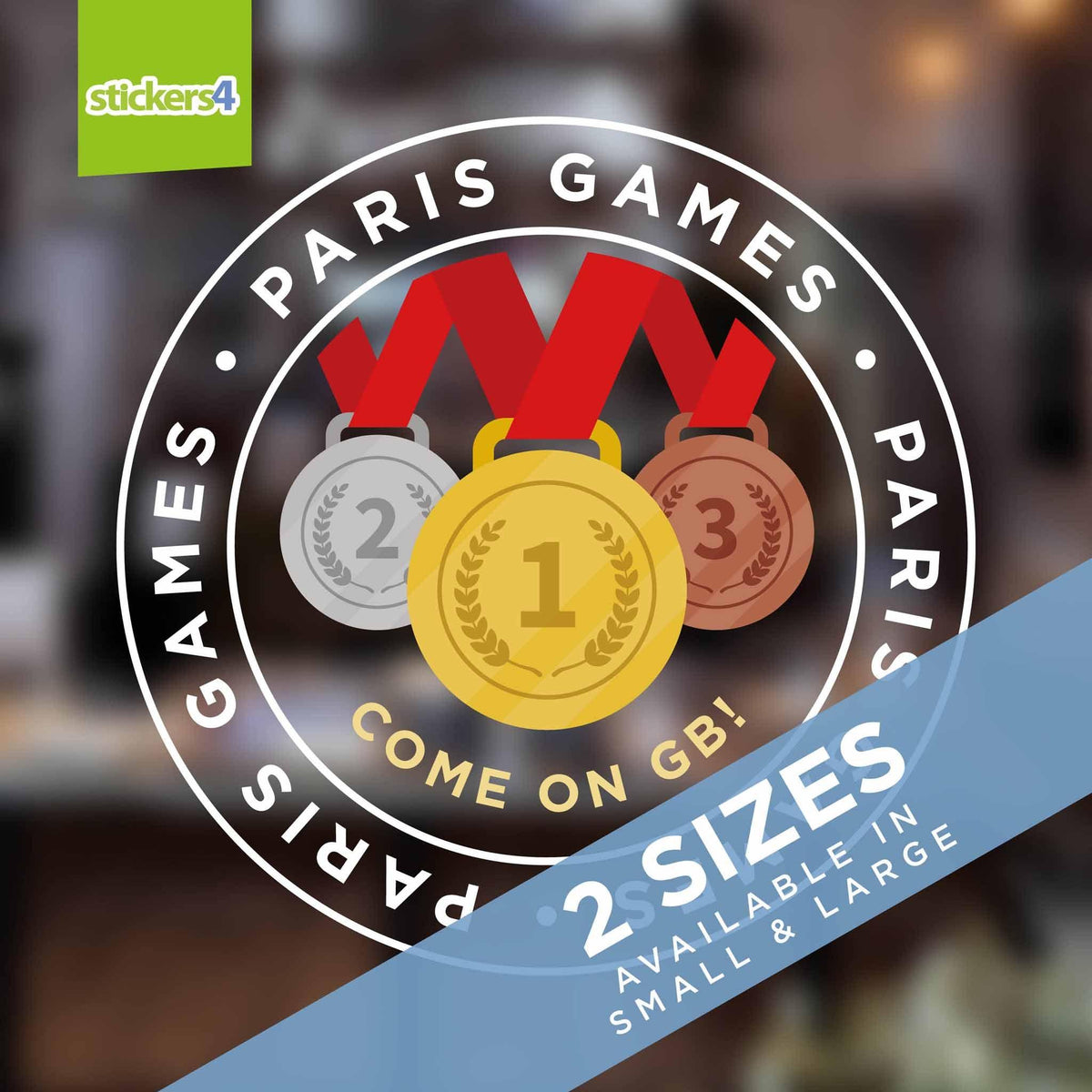 Paris Games Medal Roundel Window Sticker Events