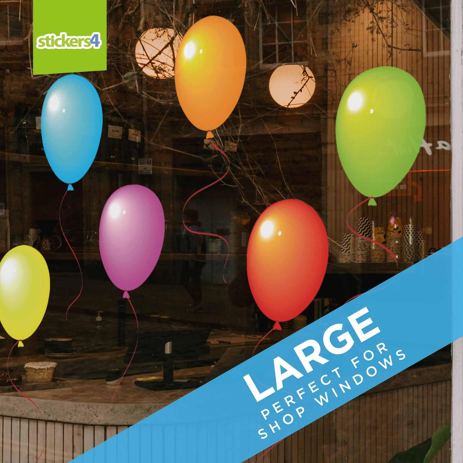 Party Balloon Pack Window Cling Stickers Birthdays, Weddings and Events