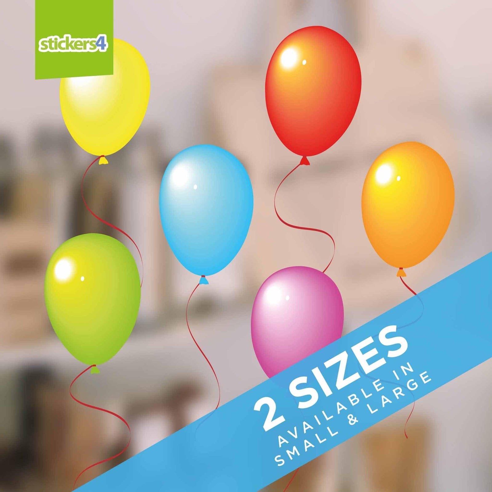 Party Balloon Pack Window Cling Stickers Birthdays, Weddings and Events