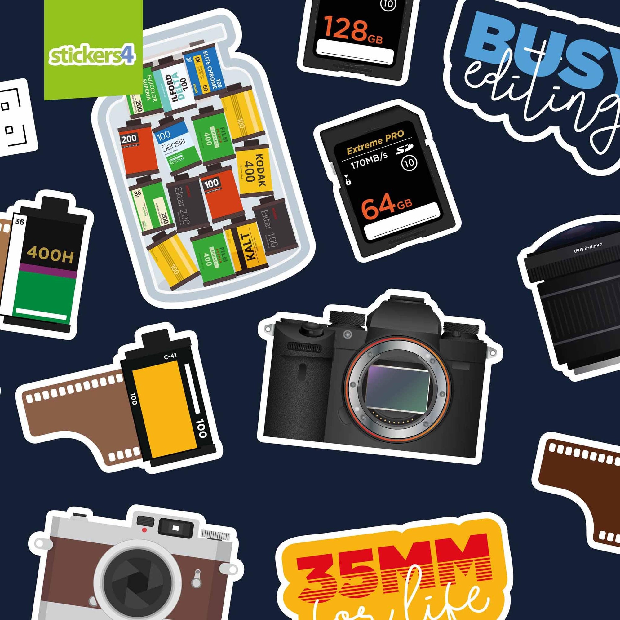 Photography Laptop Stickers | 26 Stickers | Perfect Gift for Photographers Laptop Sticker