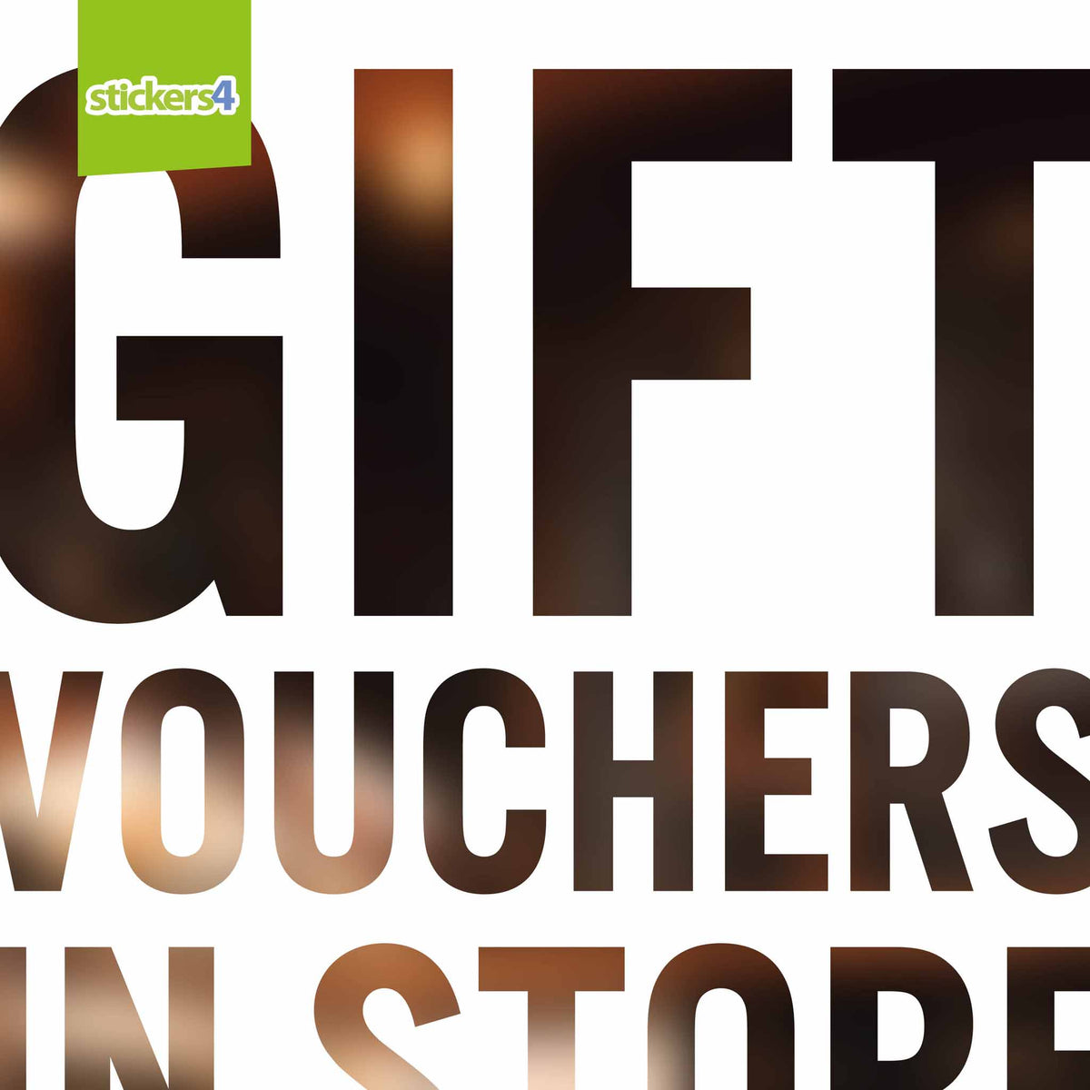 Present Gift Vouchers In Store Window Sticker