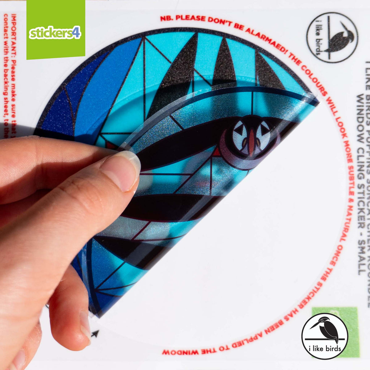 I Like Birds - Puffins Suncatcher Window Sticker