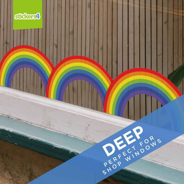 Rainbow Border Window Cling Sticker Perfect Anytime