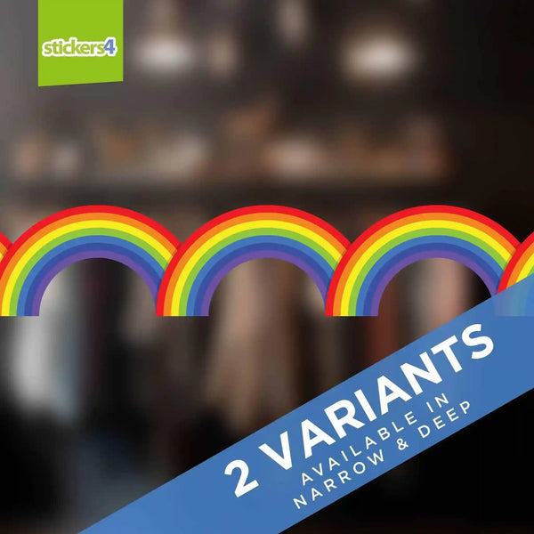 Rainbow Border Window Cling Sticker Perfect Anytime