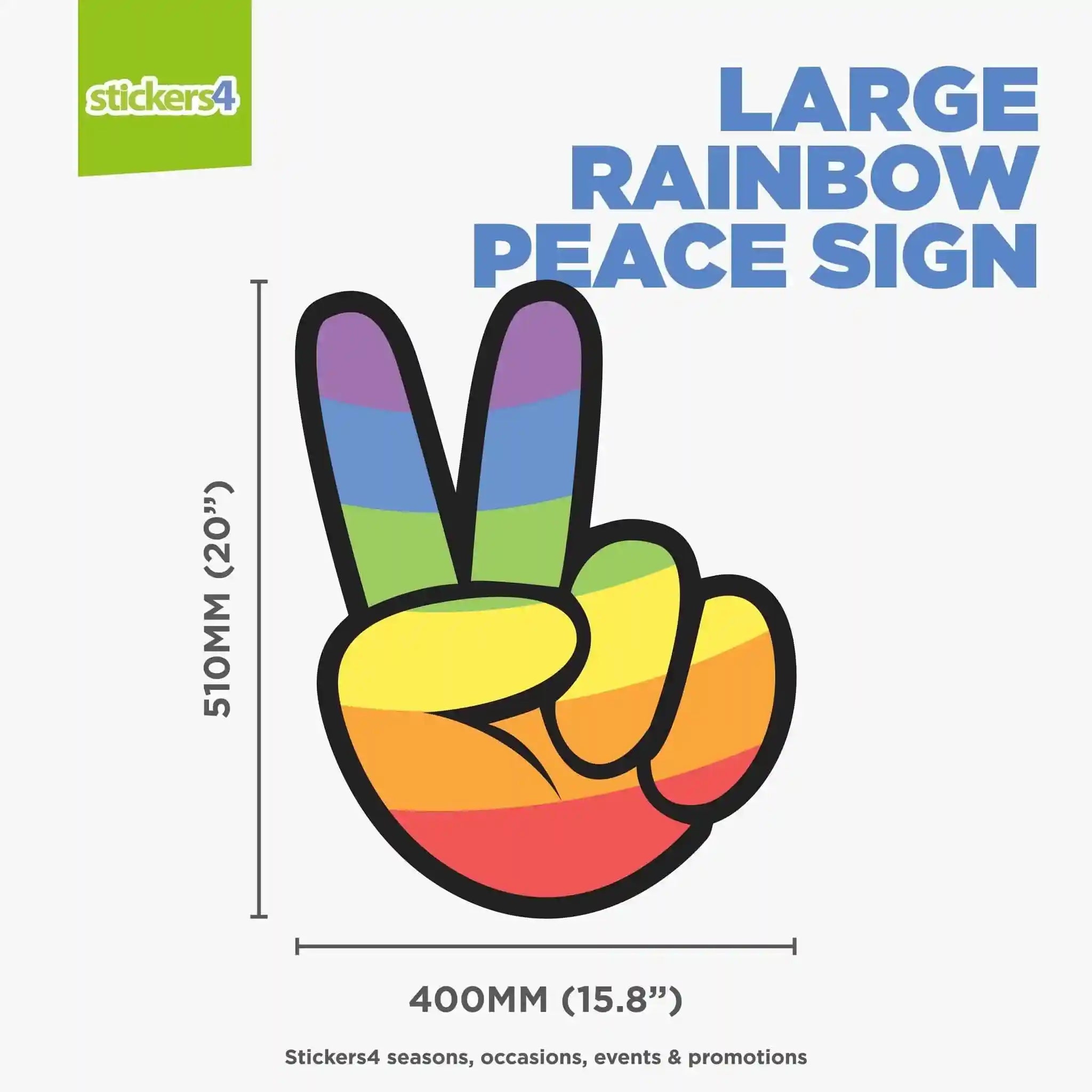 Peace Window Stickers Rainbow Peace Sign Window Sticker | Pride Window Display