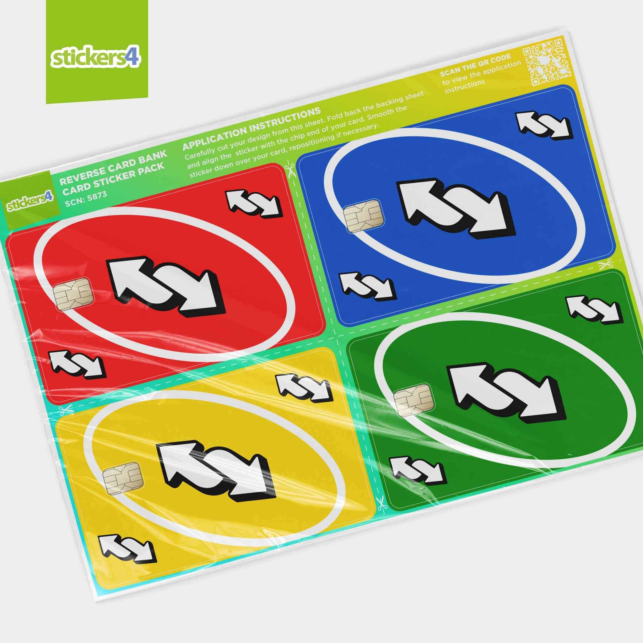 Reverse Card Credit Card Stickers | Bank Card Skins