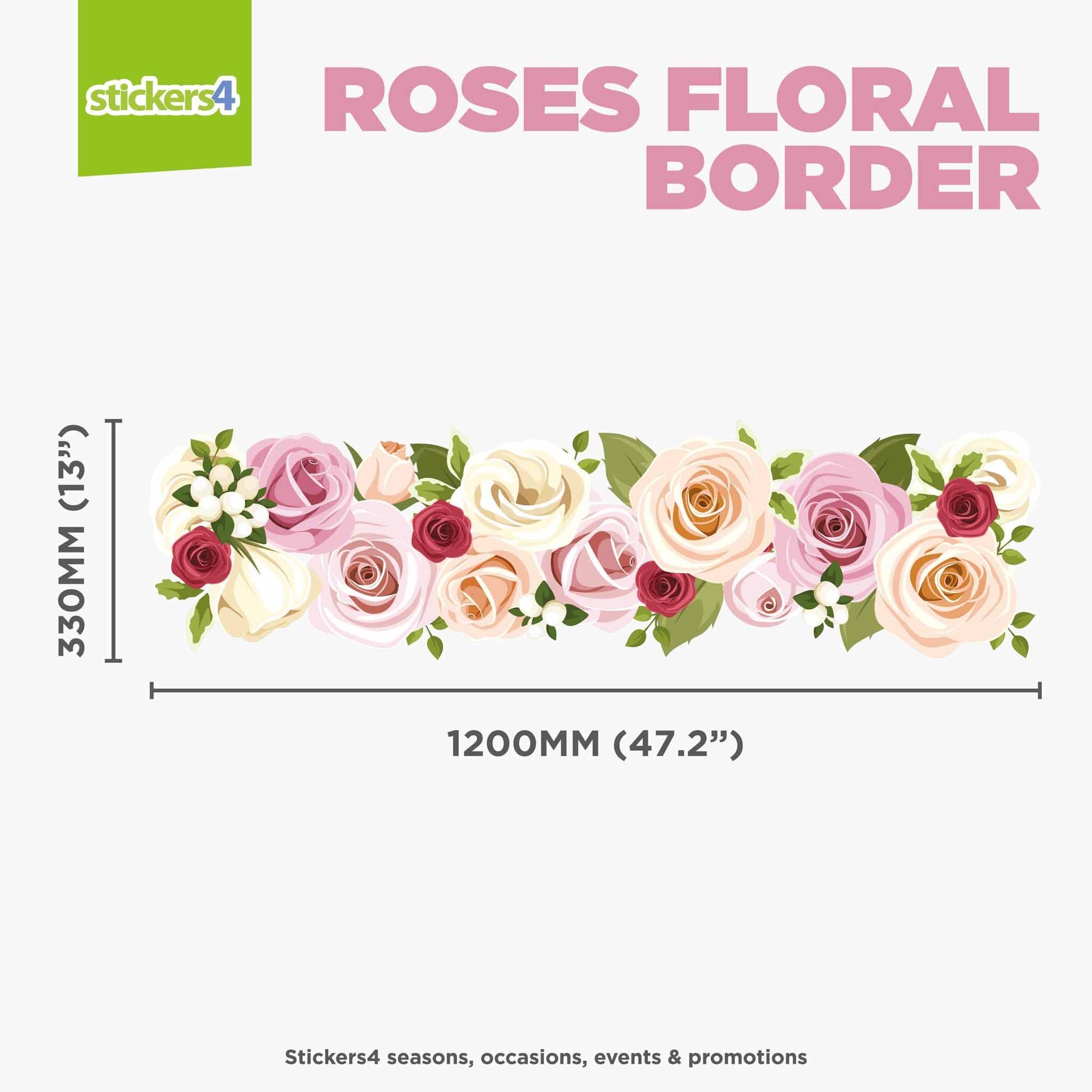 Roses Floral Window Border