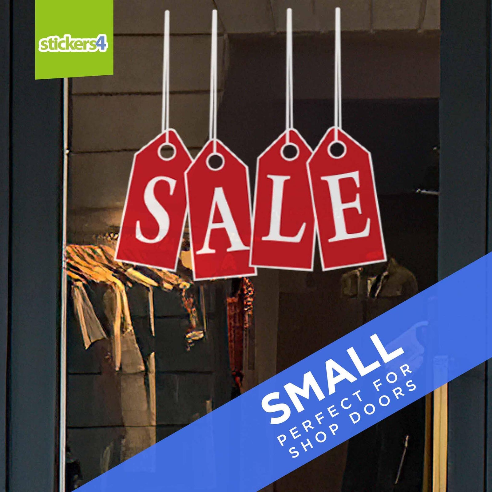 Small SALE Tags Window Sticker Retail Window Display