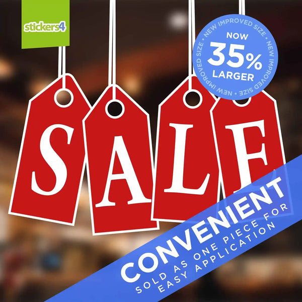 Small SALE Tags Window Sticker Retail Window Display