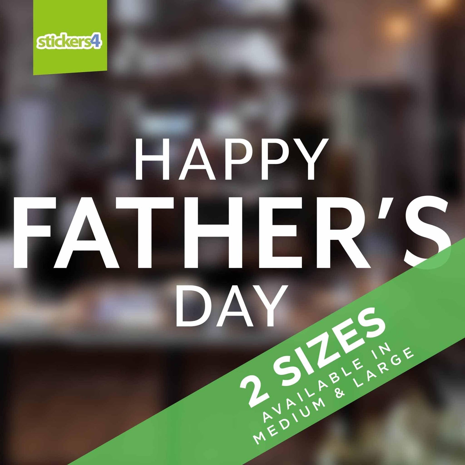 Sans-Serif Happy Father's Day Text Window Sticker Father's Day Window Display