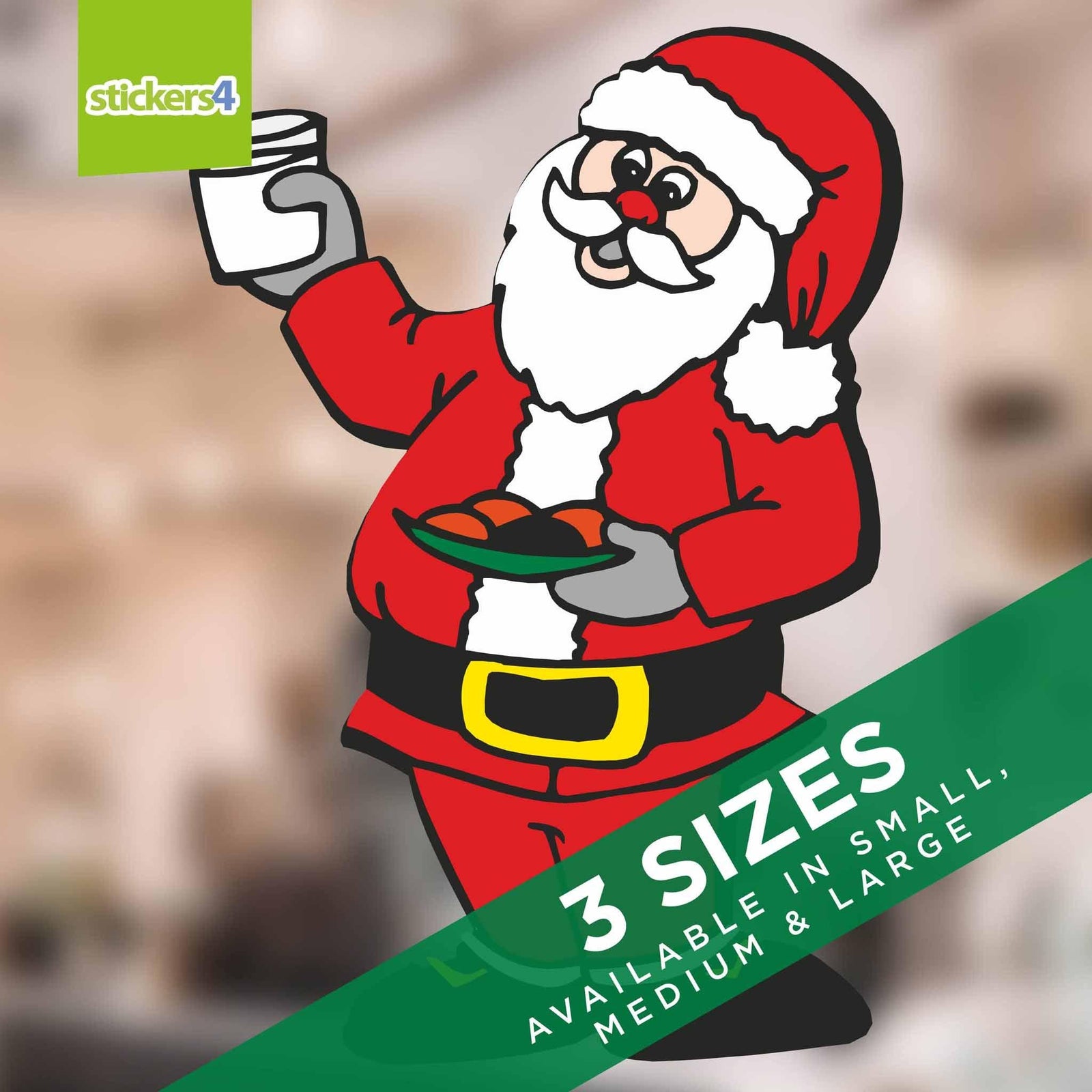 Santa Window Decal Christmas Window Display