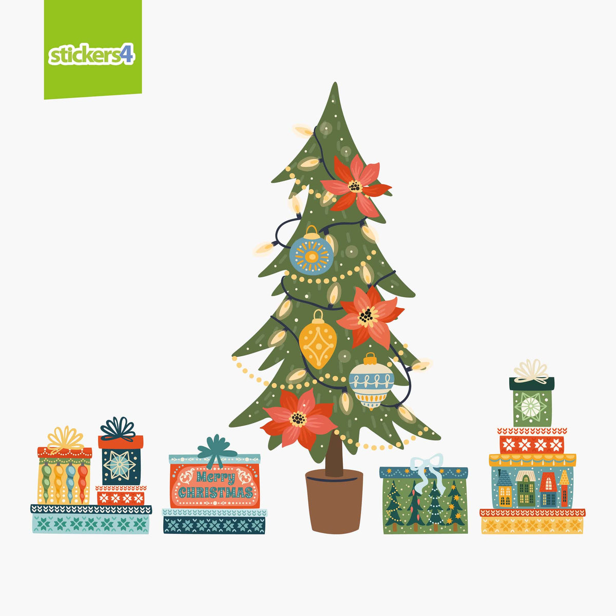 Scandi Christmas Tree with Stackable Gifts