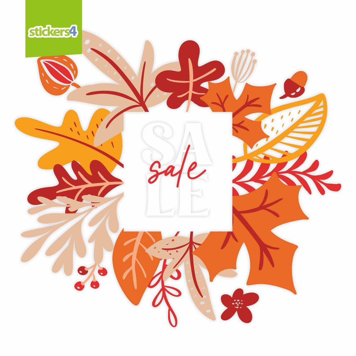 Scandi Style Autumn Sale Window Sticker