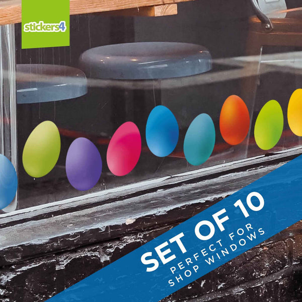 10 Individual Easter Egg Window Stickers Easter Window Display